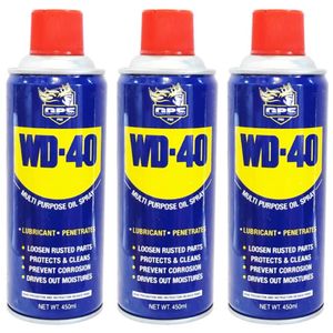 اسپری روان کننده جی پی 5 مدل wd 40 حجم 450 میلی لیتر بسته 3 عددی